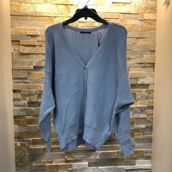 T Tahari Ottoman Ribbed Knit Button Front Cardigan - Picture 4 of 6